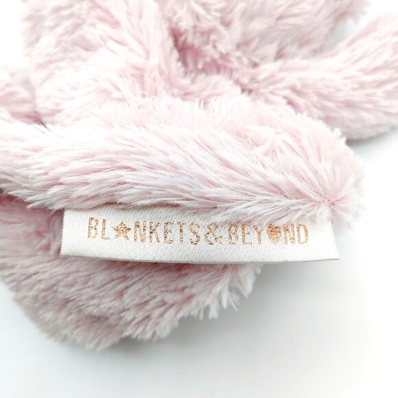 Blankets & Beyond Pink Baby Lovey Super Soft Plush Animal Nunu Security Blanket - Picture 3 of 3